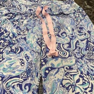 Lilly Pulitzer Womens Pajama PJ Pants Royal Purple 60 Animals Extra Small XS